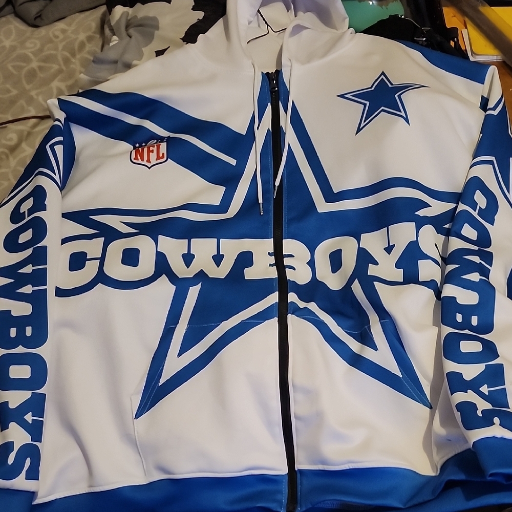 Cowboys Blue and White Lightweight Jacket